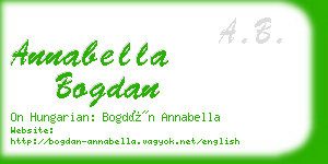 annabella bogdan business card
